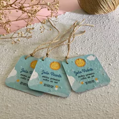 TAG PLANTÁVEL - PAPEL SEMENTE 6x6CM BORDAS REDONDAS - PERSONALIZADA - comprar online