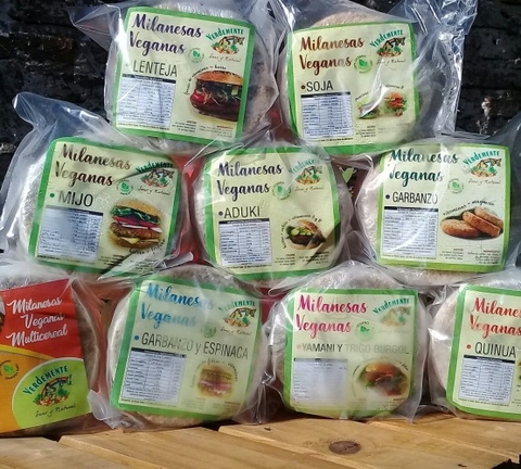 Milanesas Vegetales. Verdemente. 4 Unidades. veganas