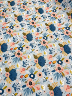 Cordura - Flor Josefina Fondo Celeste