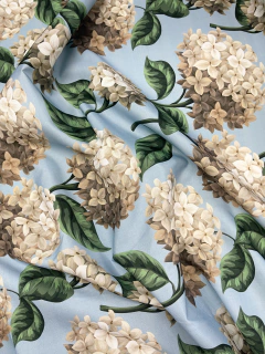 Gabardina Acrílica IMPERMEABLE - Hortenisas Blancas