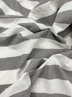 Tusor 1,45 Ancho - Raya Ancha Gris