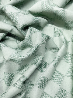 Tusor Relieve Cuadros - Verde