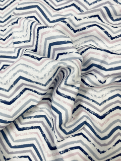 Toalla Microfibra - Chevron Celeste - comprar online