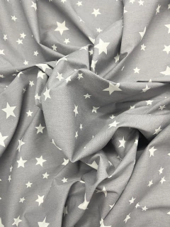 Gabardina Estampada - Fondo Gris Mil Estrellas - comprar online