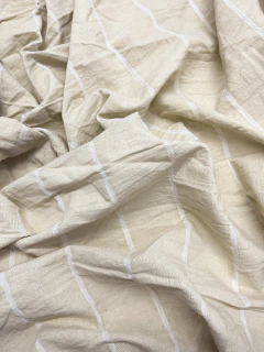 Tusor Washed 1,45 Ancho - Raya Fondo Beige
