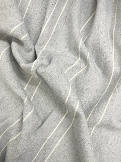 Manta Rústica 2 Ancho - Dos Mini Raya Fondo Gris - comprar online
