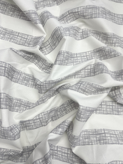 Gabardina Estampadas - Raya Lino Gris