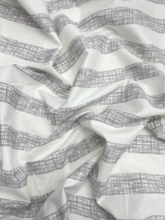 Gabardina Estampadas - Raya Lino Gris