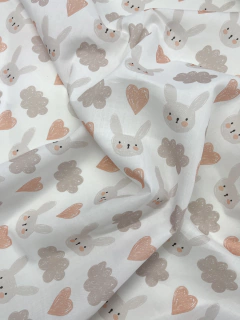 Batista Estampada - Conejitos y Nubes