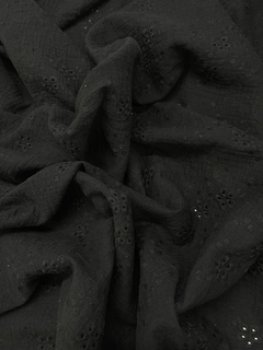 Gasa + Broderie - Negro