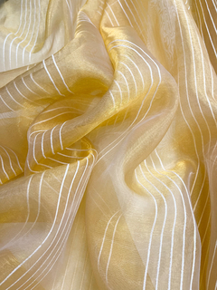 Voile 3 de ancho - Rayas Finitas Oro