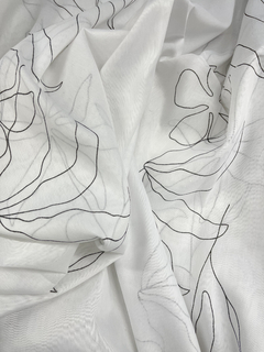 Voile 3 de ancho - Flores Relieve