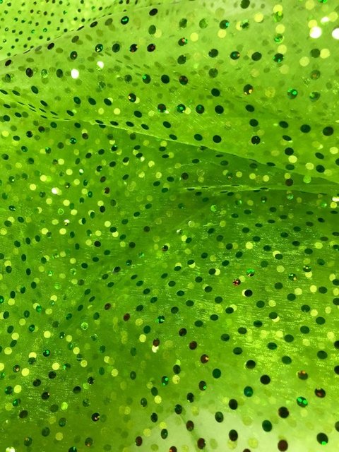 Gasa Cristal - Fondo Verde Manzana Lunar