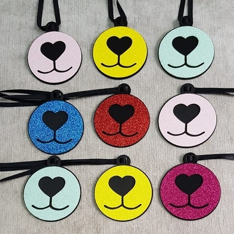 GRAVATA/GARGANTILHA EVA FOCINHO CORAÇÃO C/15 (FD)