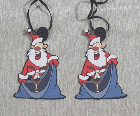 GRAVATA CETIM PAPAI NOEL DOG SACO C/15 (FD)