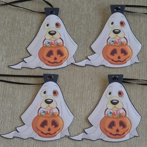 GRAVATA CETIM FANTASMA DO HALLOWEEN C/15 (FD)