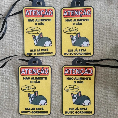 GRAVATA CETIM PLAQUINHA ÇÃOZINHO GORDINHO C/15 (FD)