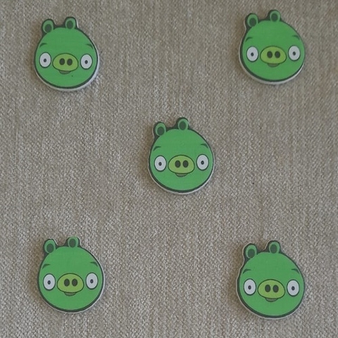 ADESIVO EVA . PREMIUM ANGRY BIRDS VERDE C/20