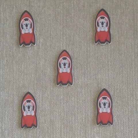 ADESIVO EVA . PREMIUM COALA NO FOGUETE C/20