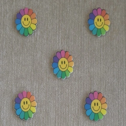 ADESIVO EVA . PREMIUM MARGARIDA COLORIDA C/20