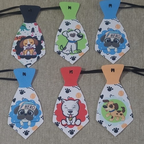 GRAVATA SIMPLES CETIM MEUS DOGS C/20 (FD)