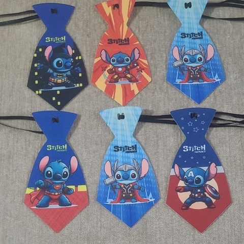 GRAVATA SIMPLES CETIM STITCH HEROIS C/20 (FD)