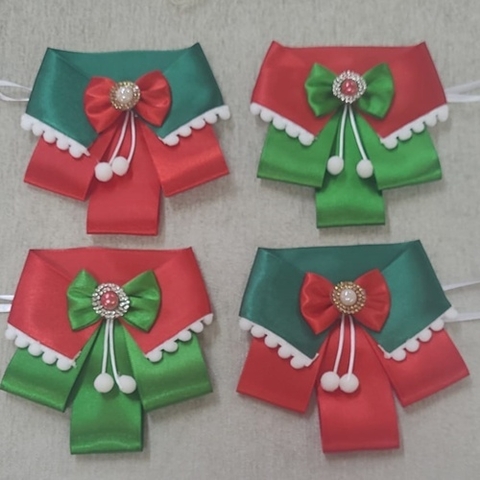 GARGANTILHA STRASS POMPOM NATAL C/8 (AN)