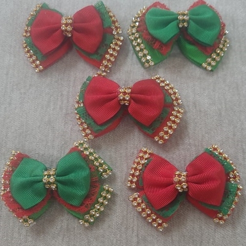 LAÇO TRIPLO RENDA DE NATAL C/18 (RO)