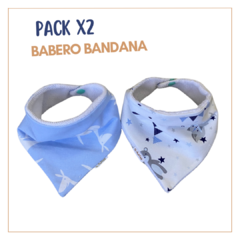 Babero Bandana - Blu - Pack x2