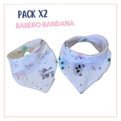 Babero Bandana - Pack x2 - Rosa Caritas - comprar online
