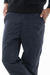 calça reta modelo fatigue na cor azul marinho