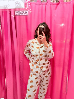 Pijama camisero osito blanco - comprar online