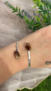 Bracelete duplo citrino banho prata