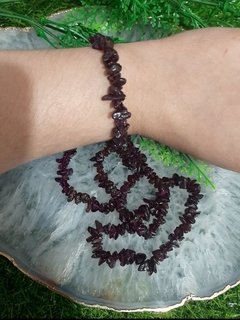 pulseira cascalho granada