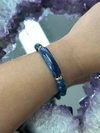 Pulseira com pingente lapiz lazuli