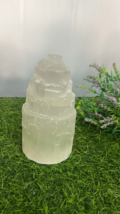 Torre selenita para luminária 15cm