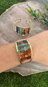 Bracelete 7chakras banho dourado