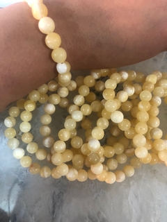 pulseira calcita amarela 8 mm