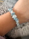 Pulseira Agua marinha cascalho