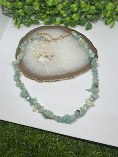 chocker cascalho amazonita