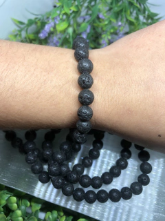 Pulseira esfera lava vulcanica(aromaterapia) - comprar online