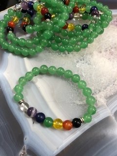 Pulseira quartzo verde 7 chakras
