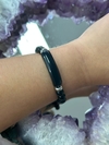 Pulseira esfera com pingente obsidiana