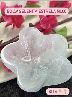 Bolw selenita estrela 10cm