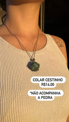 Colar cestinho aço inox - comprar online