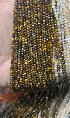 Fio 2mm lapidado olho de tigre