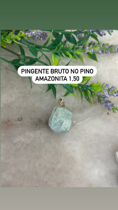 Pingente bruto no pino dourado amazonita