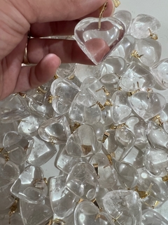 pingente coração cristal