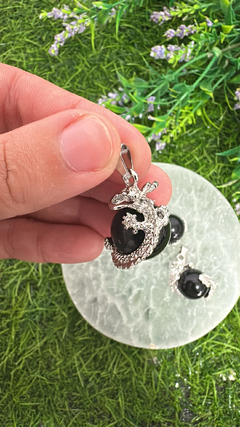 Pingente esfera dragão obsidiana negra - comprar online