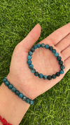 Pulseira esfera 8mm apatita azul